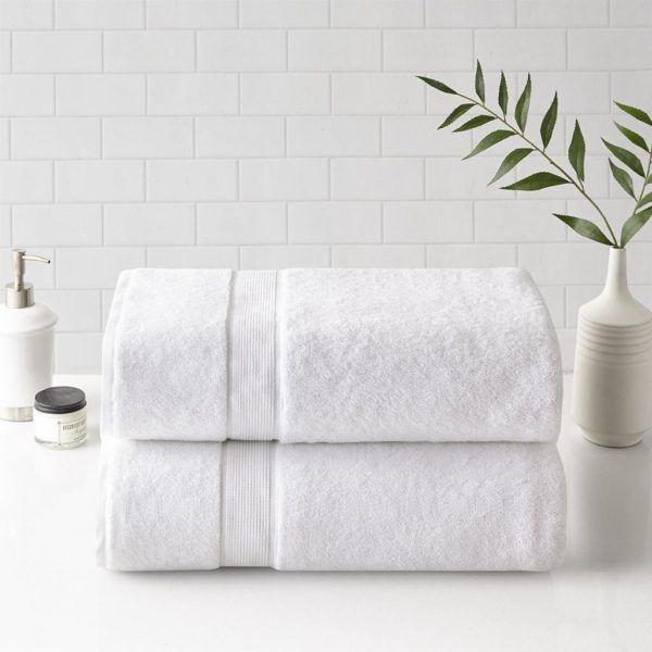 800GSM 100% Cotton Bath Sheet 2 Piece Set - Image 3