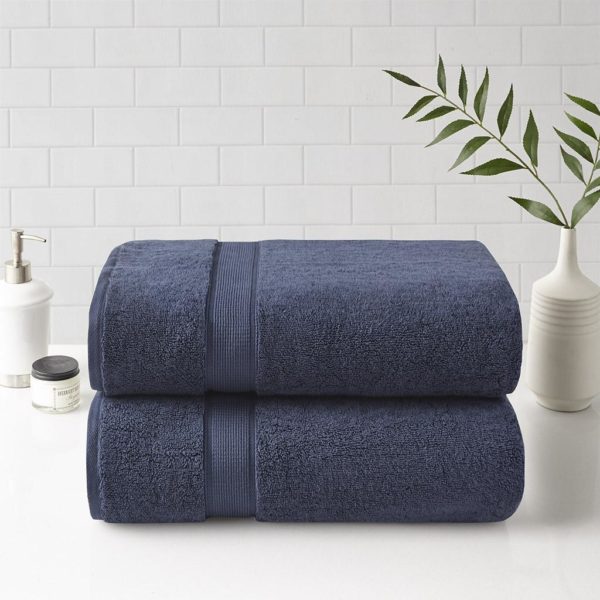 800GSM 100% Cotton Bath Sheet 2 Piece Set - Image 4