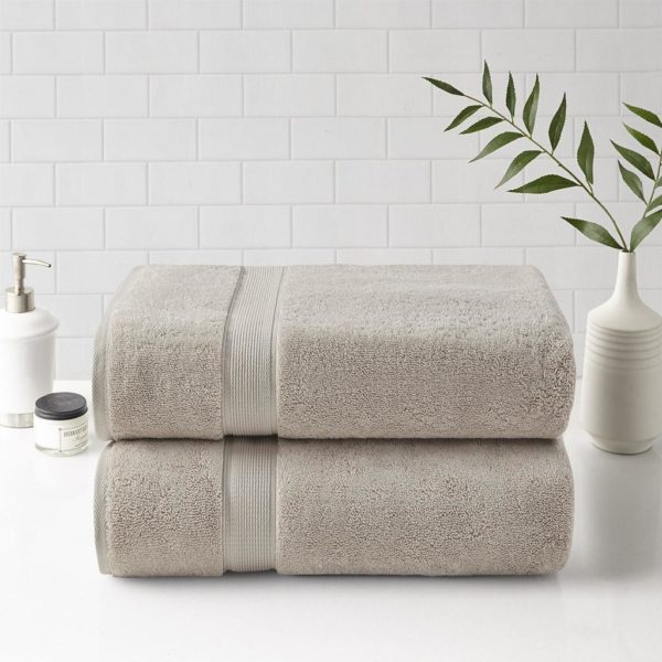 800GSM 100% Cotton Bath Sheet 2 Piece Set - Image 6