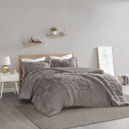 Malea Shaggy Faux Fur Comforter Set