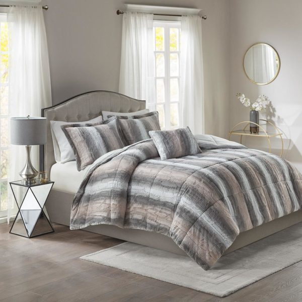 Zuri Faux Fur Comforter Set - Image 5