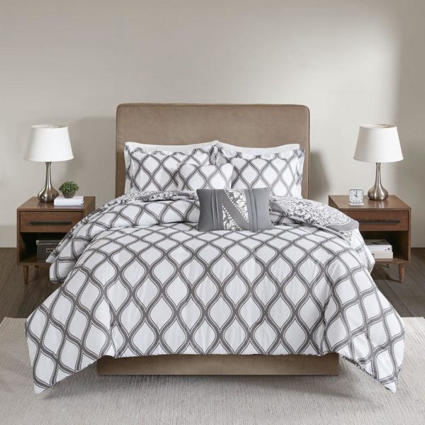 Jaclin 5 Piece Reversible Print Duvet Set - Image 6