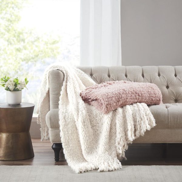 Lilly Faux Fur Throw with Fringe