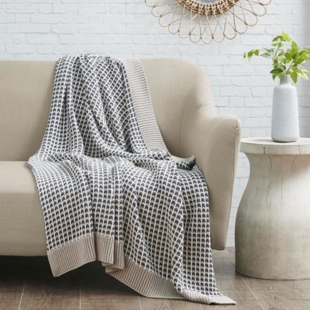 Reed Cotton Knit Throw