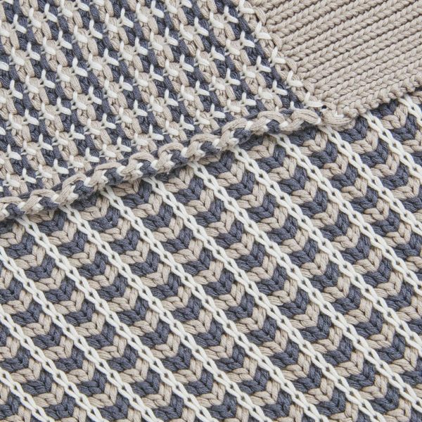 Reed Cotton Knit Throw - Image 3