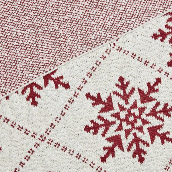 Snowflake Cotton Knit Throw - Image 3