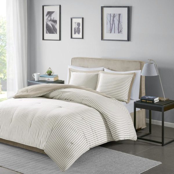 Hayden Reversible Yarn Dyed Stripe Down Alternative Comforter Set - Image 3