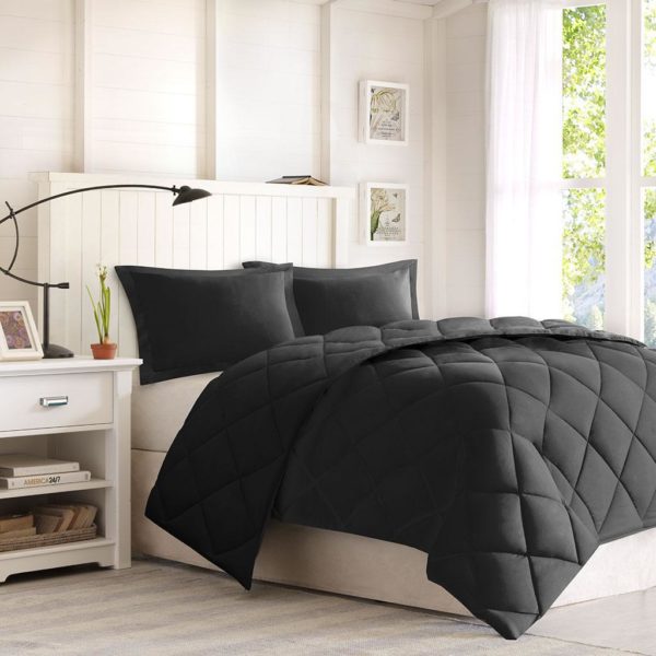 Larkspur 3M Scotchgard Diamond Quilting Reversible Down Alternative Comforter Set - Image 4