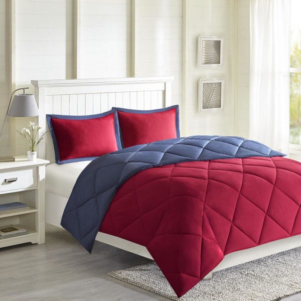 Larkspur 3M Scotchgard Diamond Quilting Reversible Down Alternative Comforter Set - Image 5