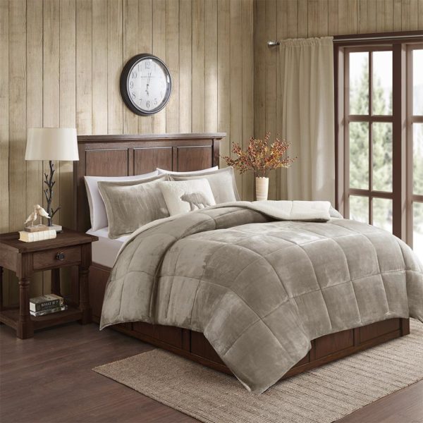 Alton Plush to Sherpa Down Alternative Comforter Set - Image 4