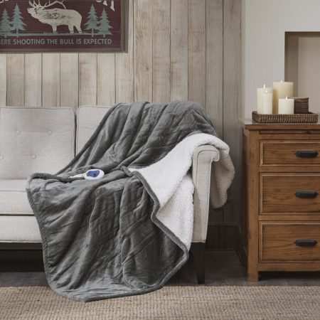 Heated Plush to Berber Throw