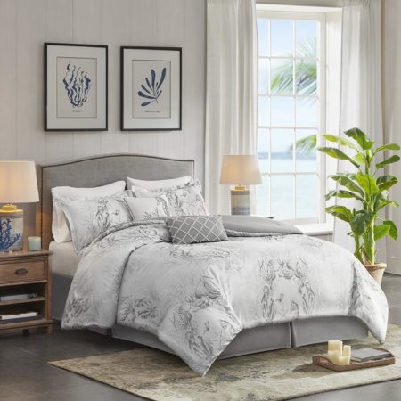 Sea Breeze 6-Piece Cotton Sateen Comforter set