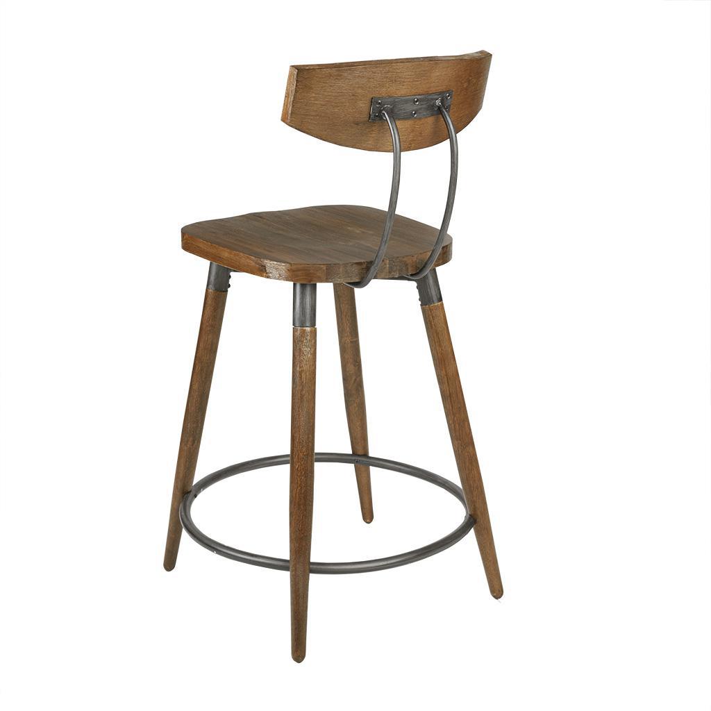 Frazier Counter Stool 24" With Back Brown Interiors
