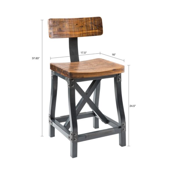Lancaster Counter Stool with Back - Image 4