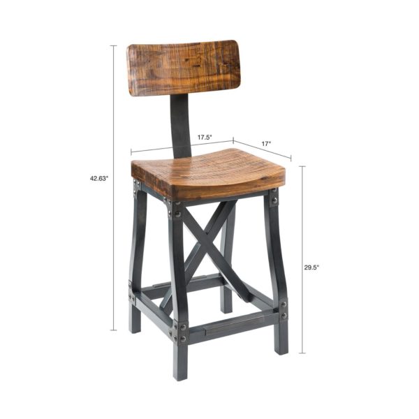 Lancaster Barstool with Back - Image 3