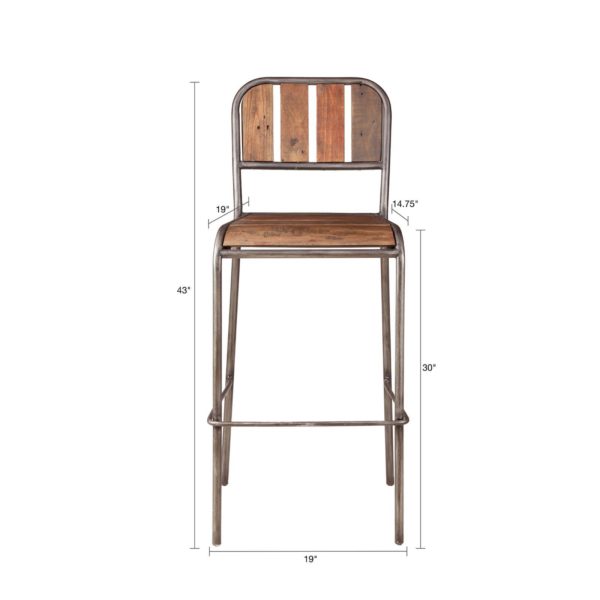 Renu Bar Stool with Backrest - Image 6