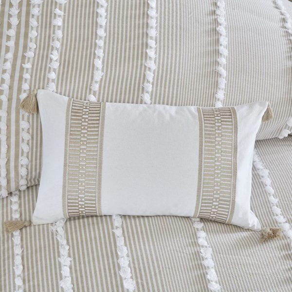 Anslee Embroidered Cotton Oblong Decorative Pillow - Image 2