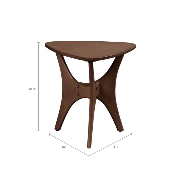 Blaze Triangle Wood End Table - Image 4
