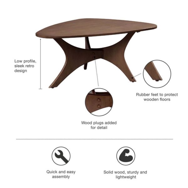 Blaze Triangle Wood Coffee table - Image 6