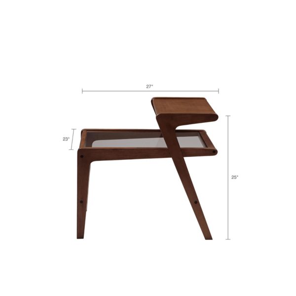Rocket End Table with Glass - Image 6