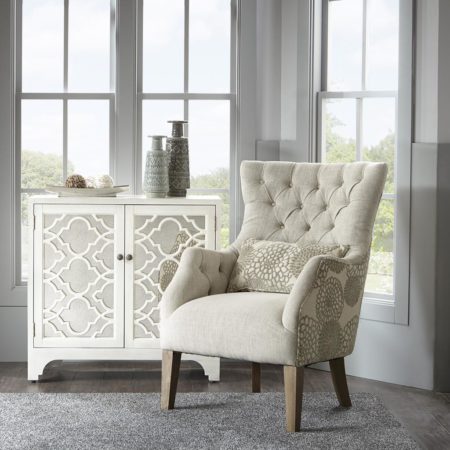 Braun Accent Chair with Back Pillow