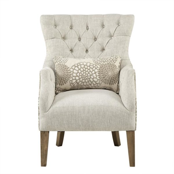 Braun Accent Chair with Back Pillow - Image 2