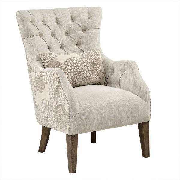 Braun Accent Chair with Back Pillow - Image 3