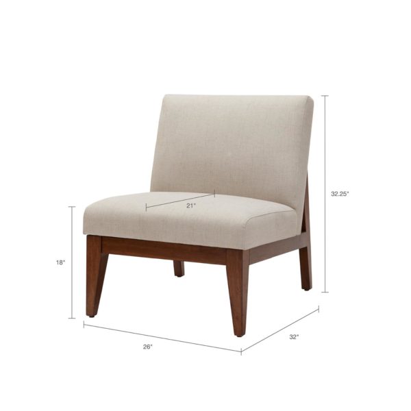 Kari Slant Back Wood Accent Chair - Image 6