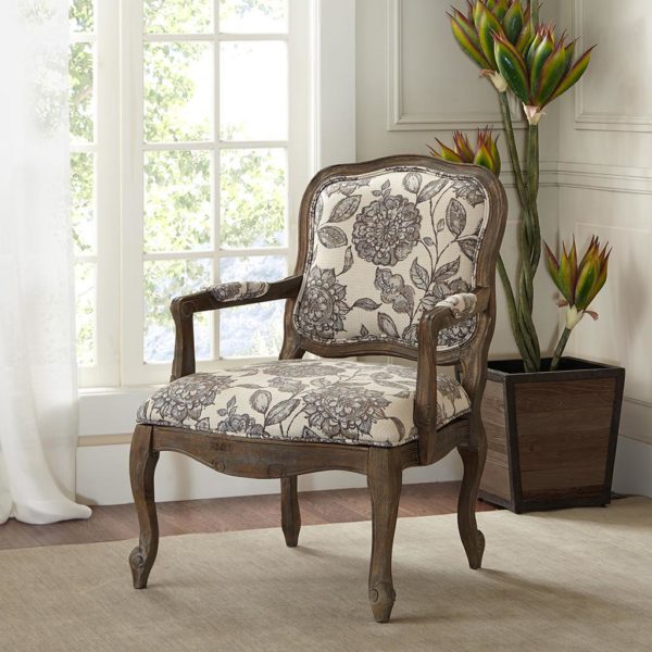 Monroe Camel Back Exposed Wood Chair - Image 2