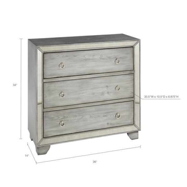 Garner 3-Drawer mirrored Chest - Image 5