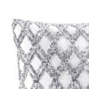Riko Cotton Embroidered Square Pillow - Image 3
