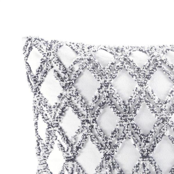 Riko Cotton Embroidered Square Pillow - Image 3