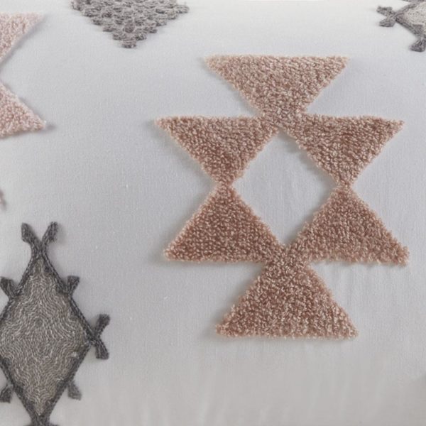 Zara Cotton Embroidered Oblong Pillow - Image 2