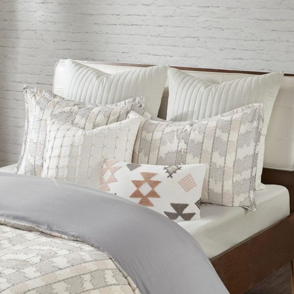 Zara Cotton Embroidered Oblong Pillow - Image 5