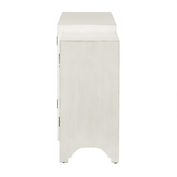 Verona Dining Buffet Server Quaterfoil Design Kitchen Storage Cabinet with Mirrored Doors - Image 5