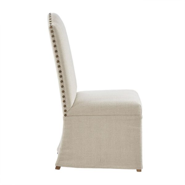 Foster Set of 2 High Back Dining Chairs with Skirts - Image 5