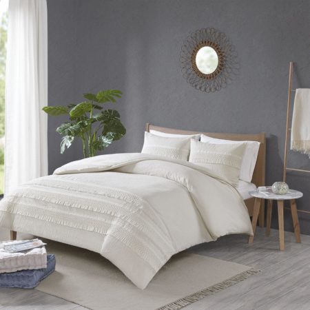 Amaya 3 Piece Cotton Seersucker Comforter Set