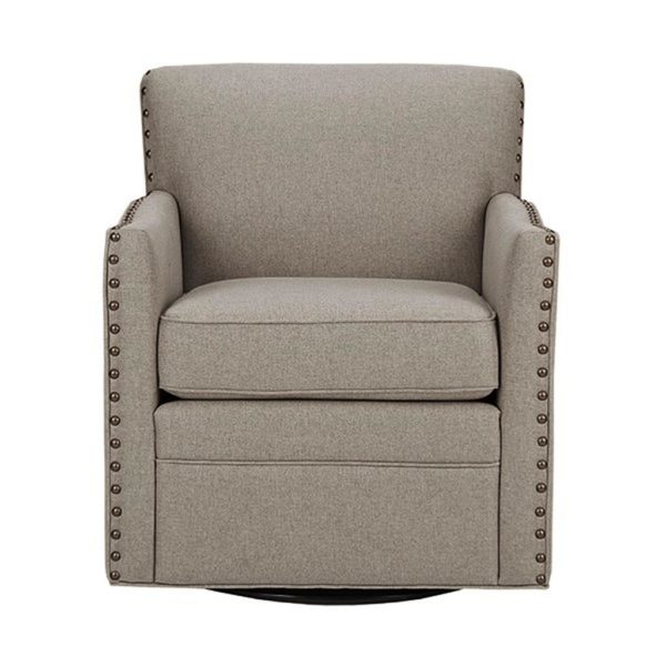 Devrim Herringbone Texture Swivel Chair - Image 3