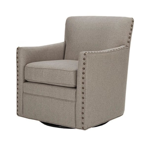 Devrim Herringbone Texture Swivel Chair - Image 4