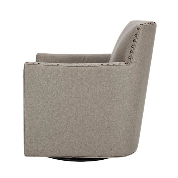 Devrim Herringbone Texture Swivel Chair - Image 5