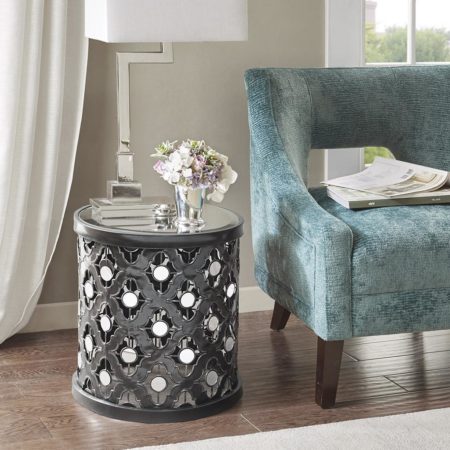 Arian Quatrefoil Mirror Accent Table