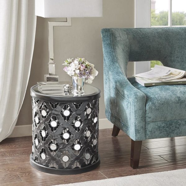 Arian Quatrefoil Mirror Accent Table