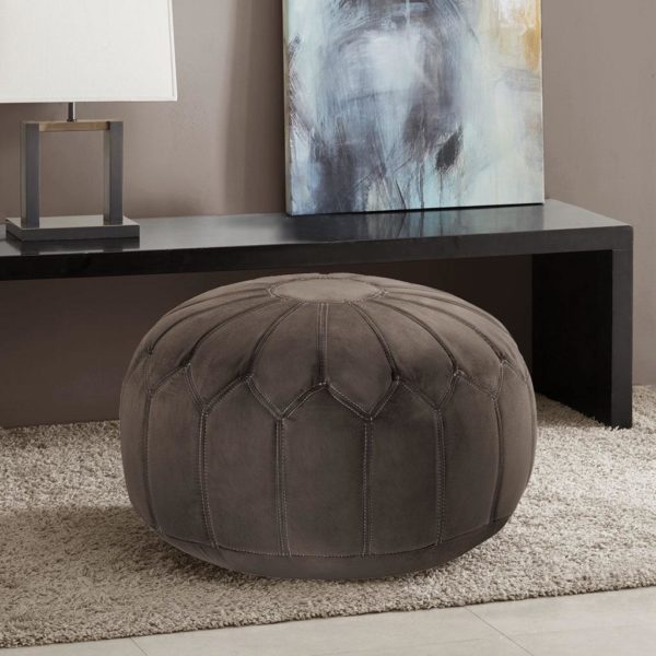 Kelsey Round Pouf Ottoman - Image 2