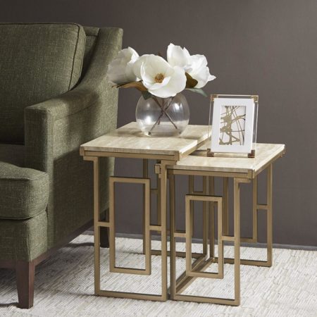 Edenwald Accent Tables with Marble Top