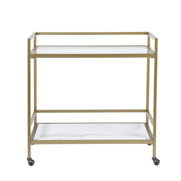 Lionel Two Tier Bar Cart on Wheels - Image 2