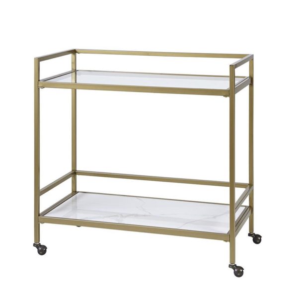 Lionel Two Tier Bar Cart on Wheels - Image 3
