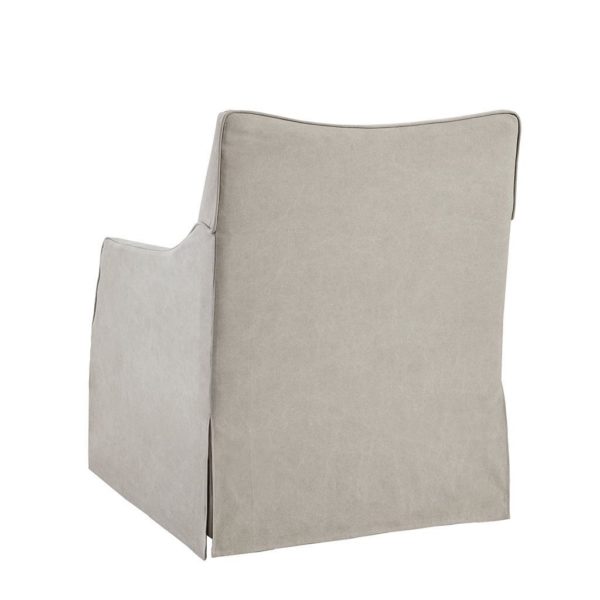 London  Skirted Swivel Chair - Image 5