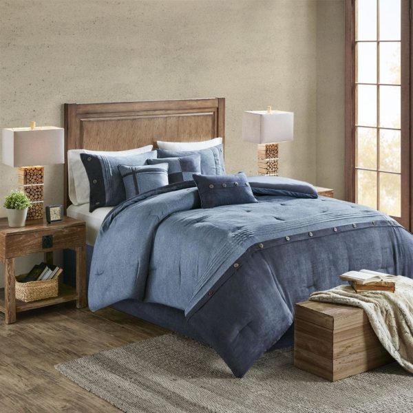 Boone 7 Piece Faux Suede Comforter Set - Image 2