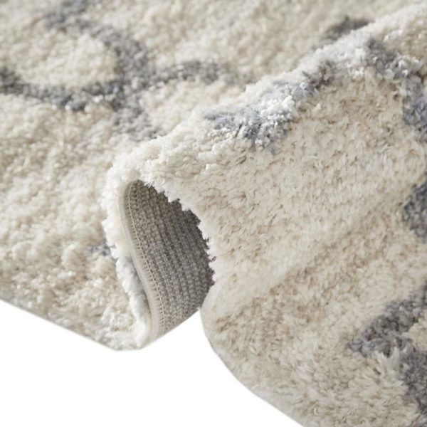 Collier Vigo Geo Shag 8x10 Cream/Gray Area Rug - Image 4