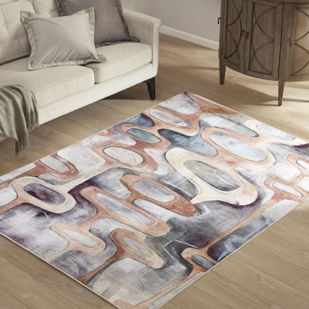 Copper Printed Matte Area Rug